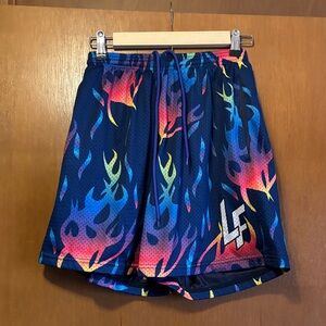 Men's Multicolor Flame Athletic Shorts